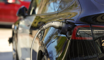 Electric vehicle charges in Fremont.